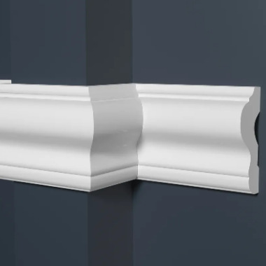 Молдинг белый фигурный DD302 из дюрополимера Decor-Dizayn купить в магазине Уфа-ламинат.рф 